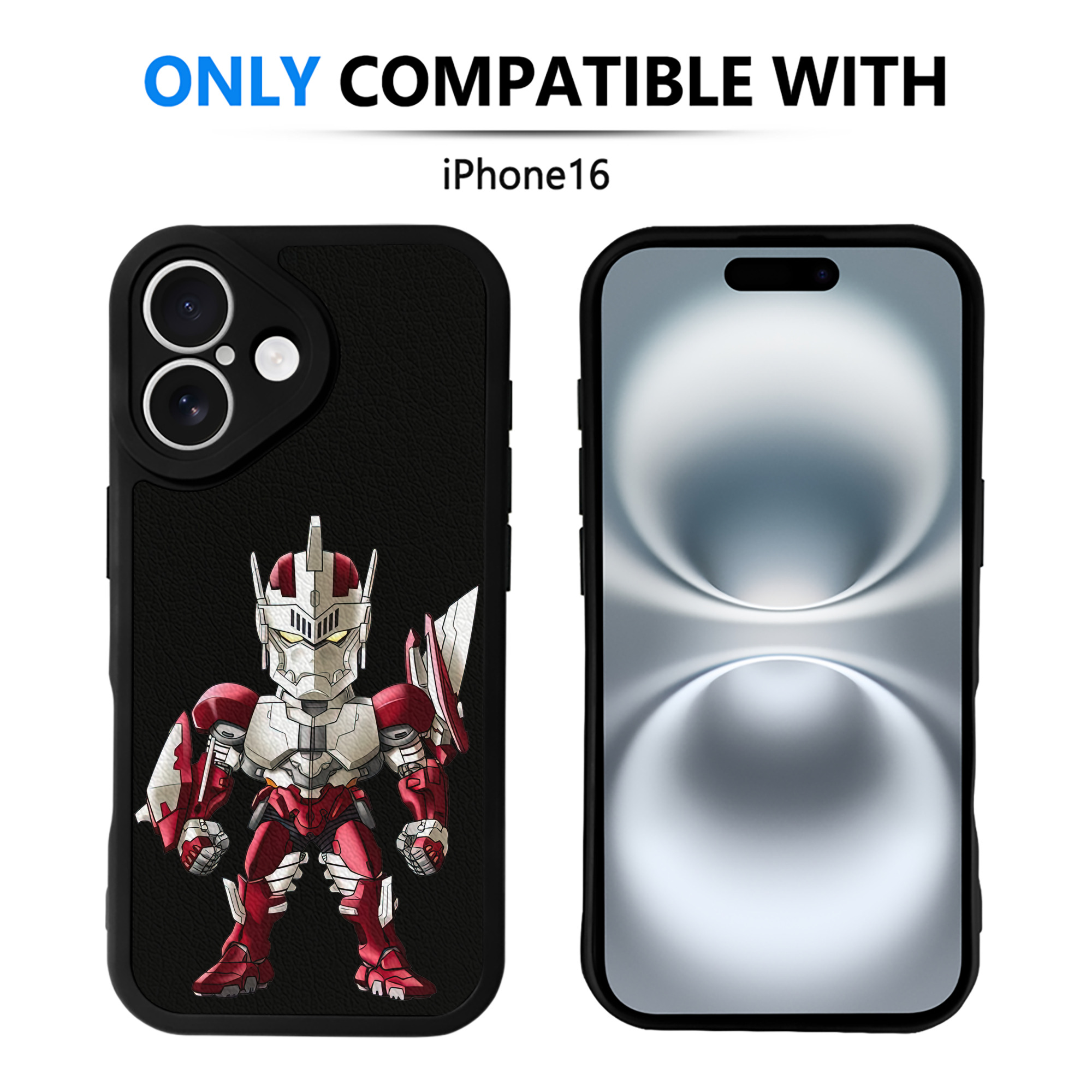 （画像用） ウルトラマン Ultraman 【iPhone 16シリーズ対応】シリコンスマホケース（レザー調） 材質：シリコン